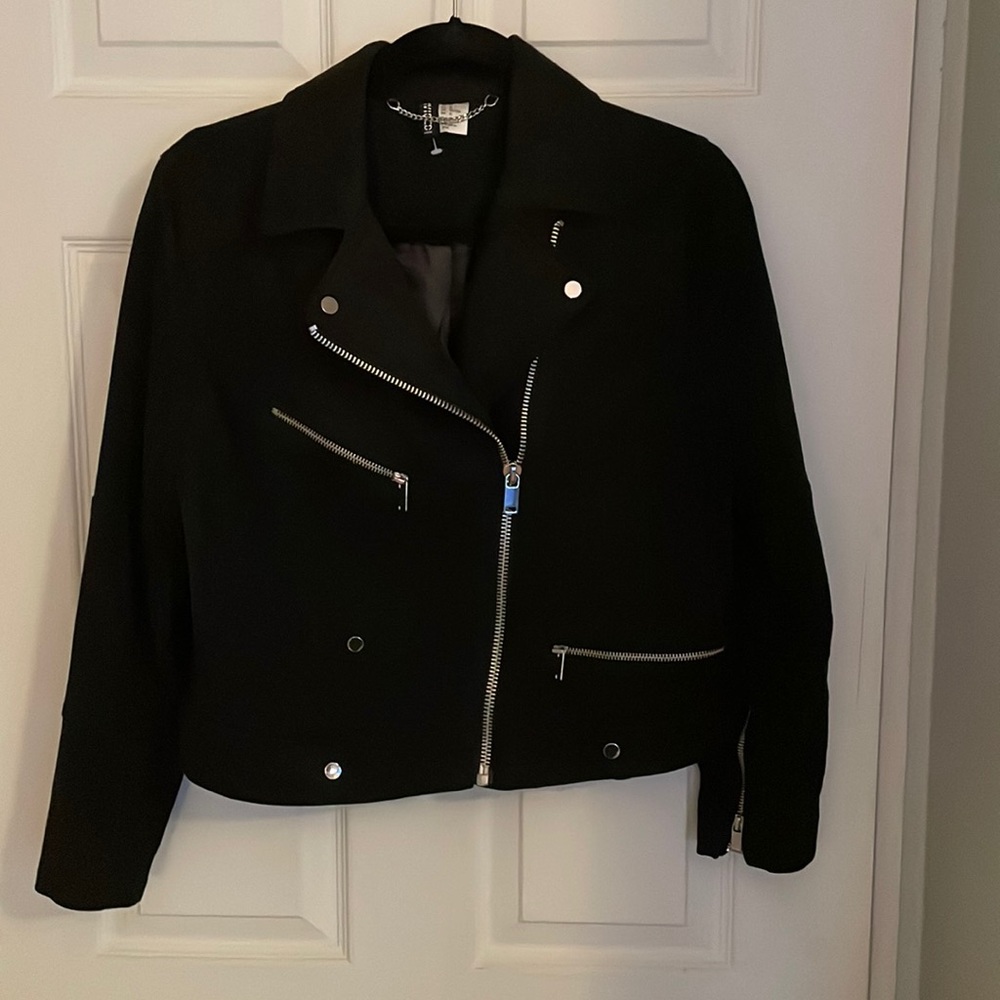 H&M suede moto jacket